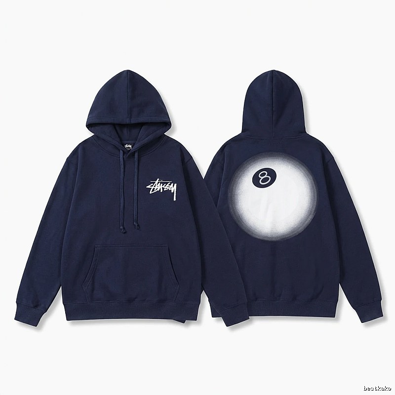 Stussy No.8 Retro Style Hoodie
