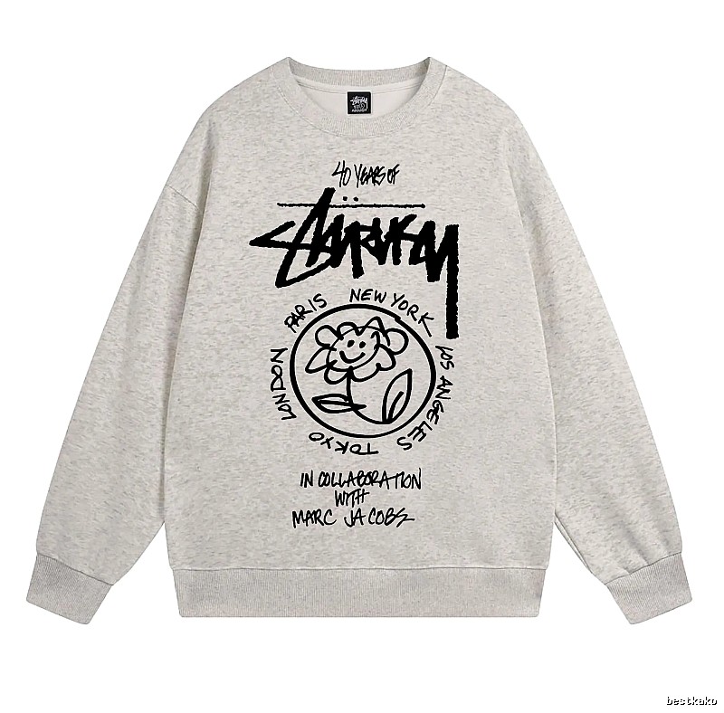 Stussy Oatmeal Style 539 Graphic SweatShirt Smart Casual