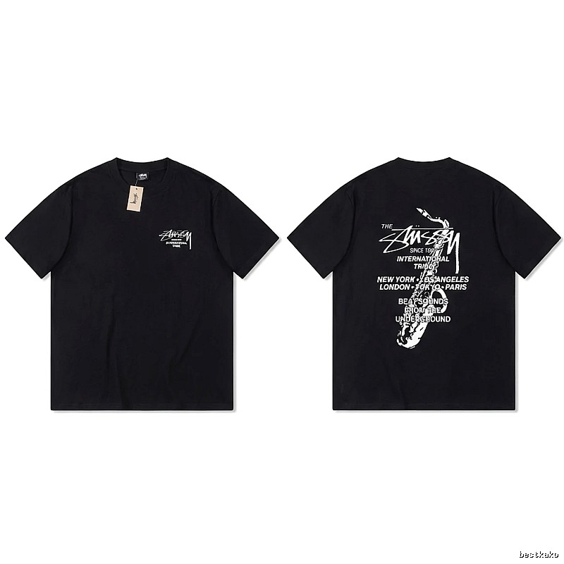 Stussy trendy and cool style black T-shirt