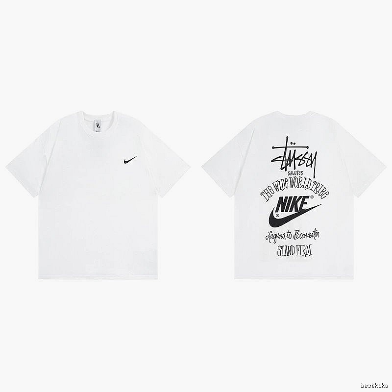 Stussy White Spider Graphic T-Shirt Poolside Style Logo