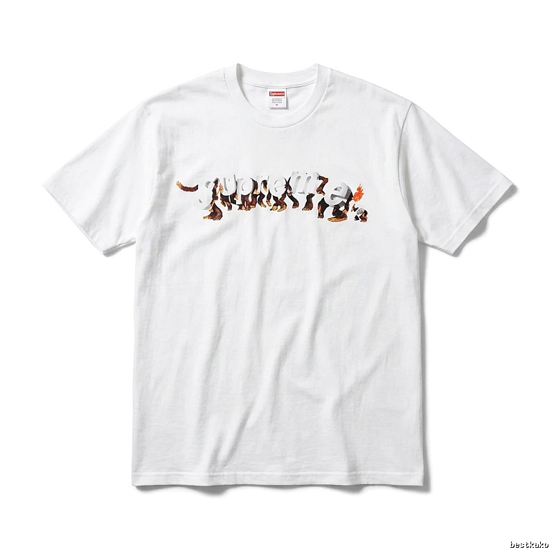 Supreme Animal Print Simple White T-shirt