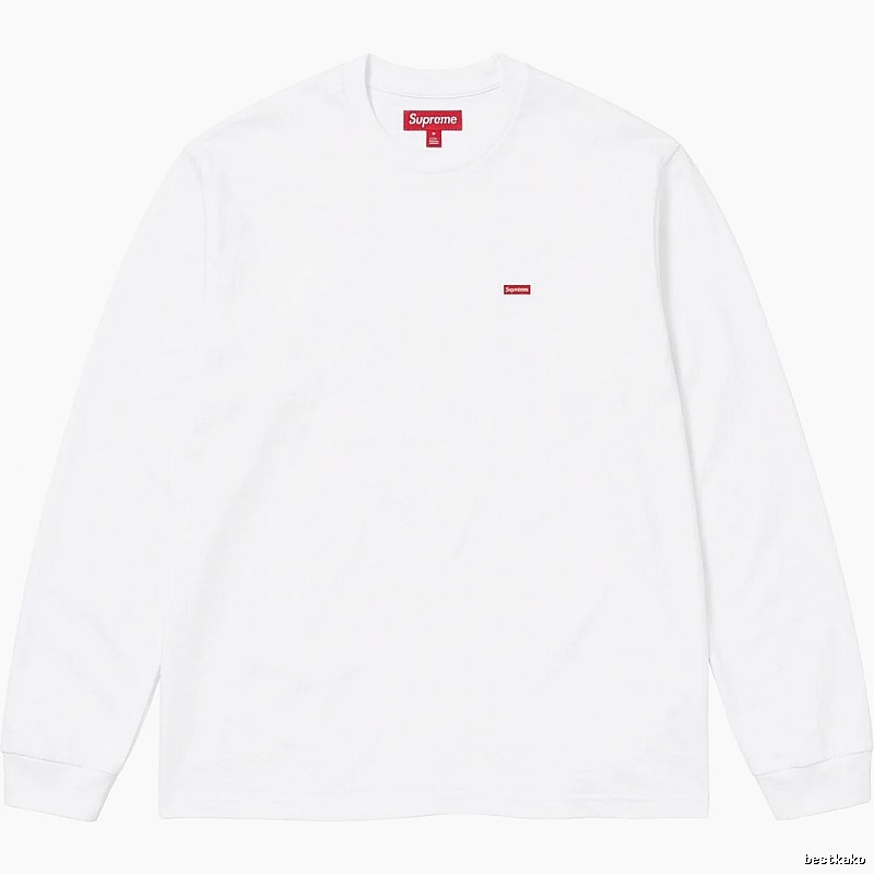 Supreme basic simple white long-sleeve