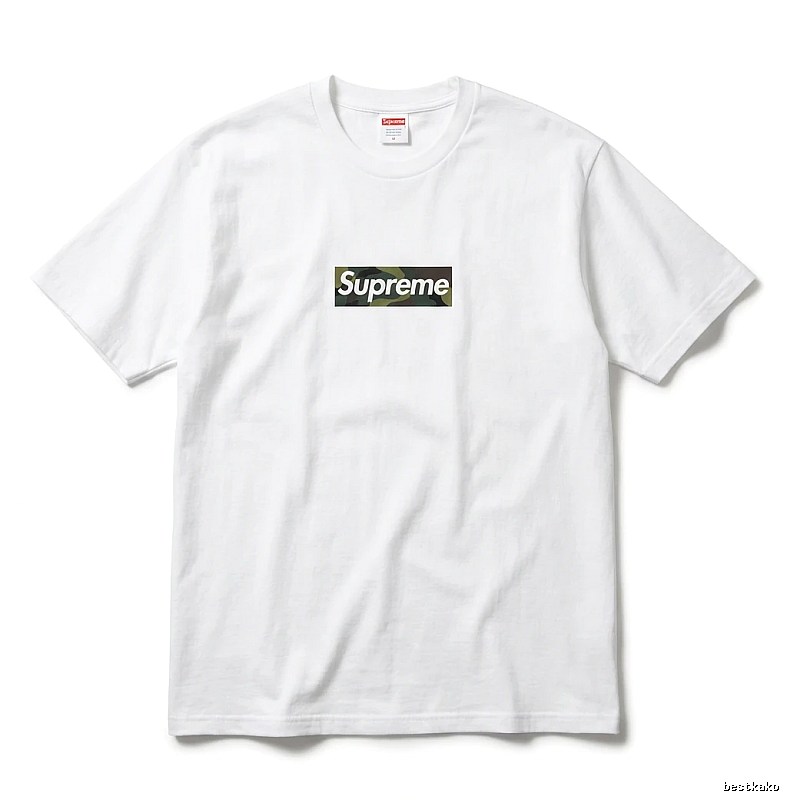 Supreme camouflage style white T-shirt