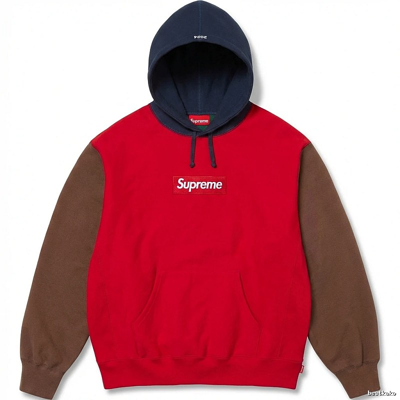 Supreme Color - Blocked Casual Style Sweatshirt
