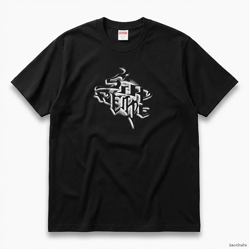 Supreme Flame Wind Black T - Shirt