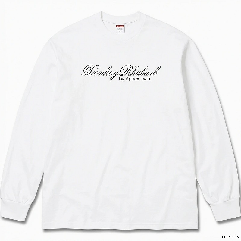 Supreme letter style white long-sleeve