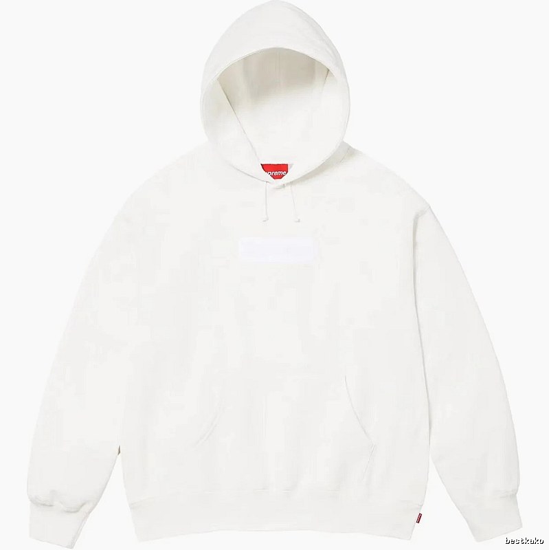 Supreme Monogram Logo hoodie Gray Red Oversized for Layered Styling