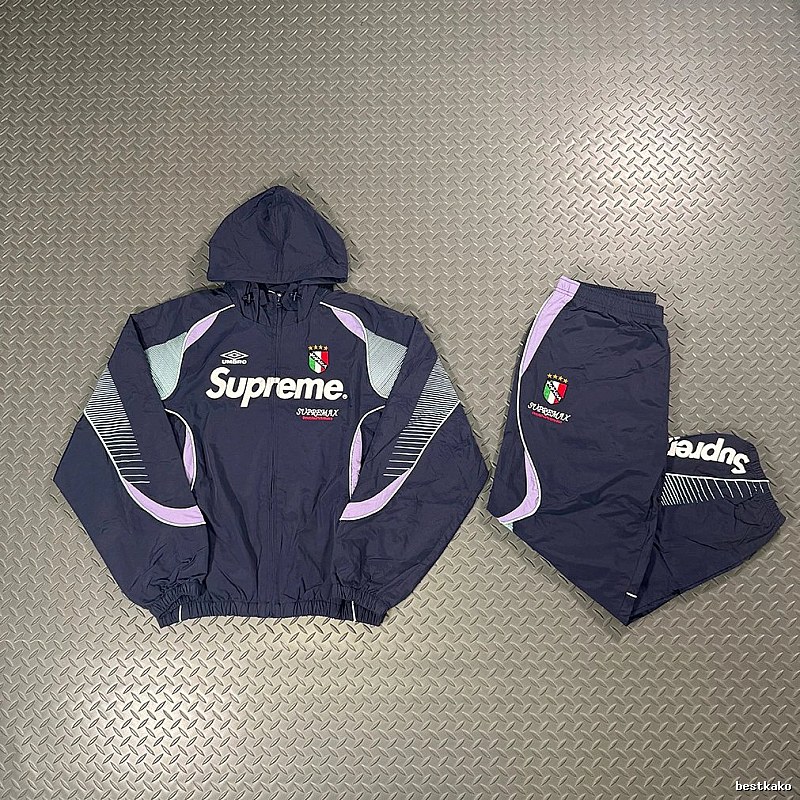 Supreme Navy Purple Tracksuit Set