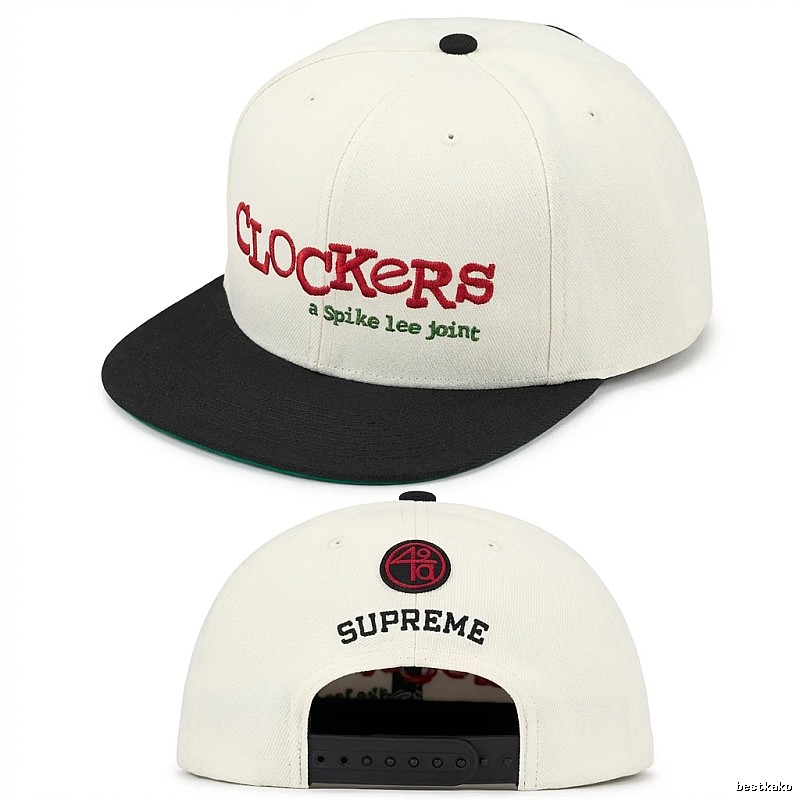 Supreme street style black and white hat