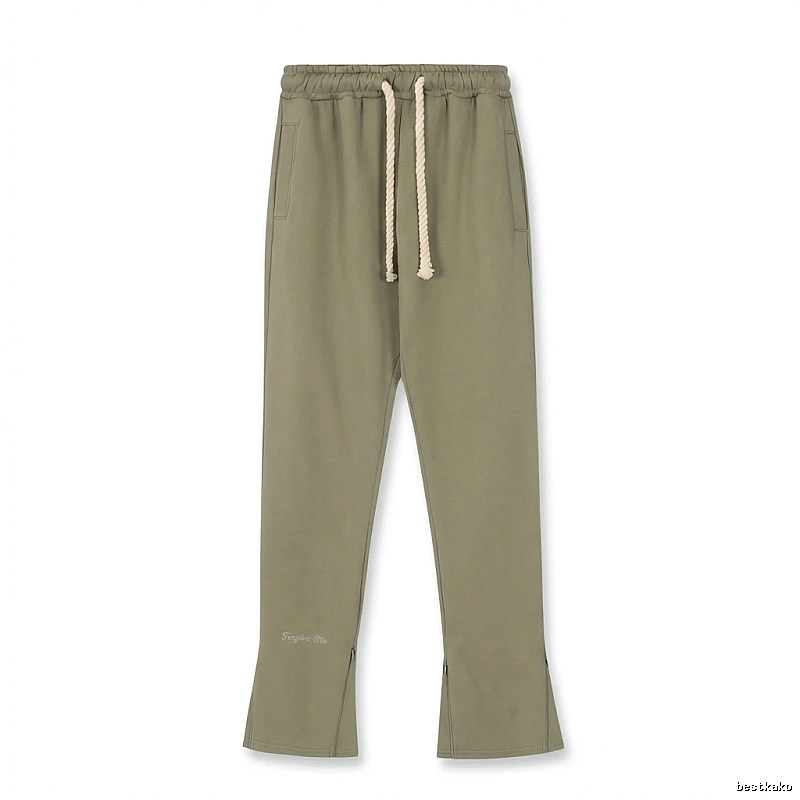 SynaWorld casual style olive green trousers