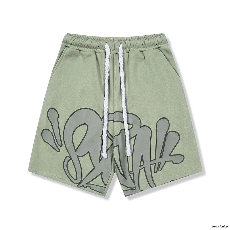 SynaWorld Graffiti Style Ash-Green Shorts