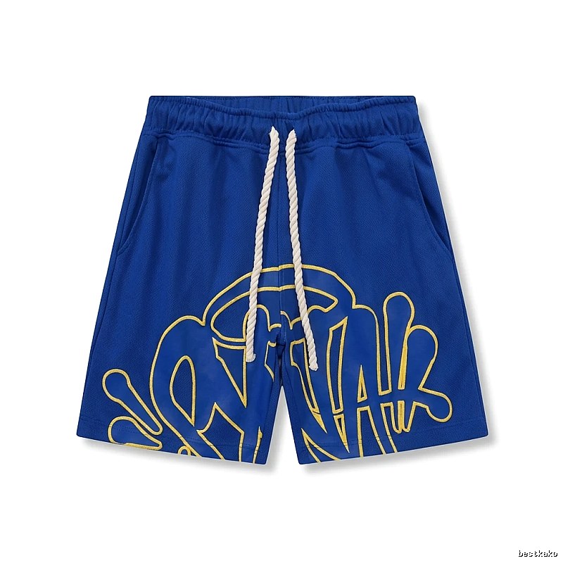 SynaWorld Graffiti Style Blue Shorts