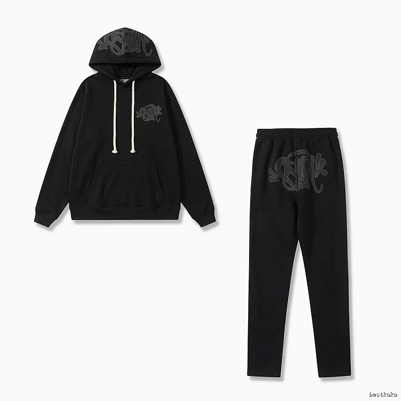 SynaWorld Graffiti Trendy Cool Style Black Suit