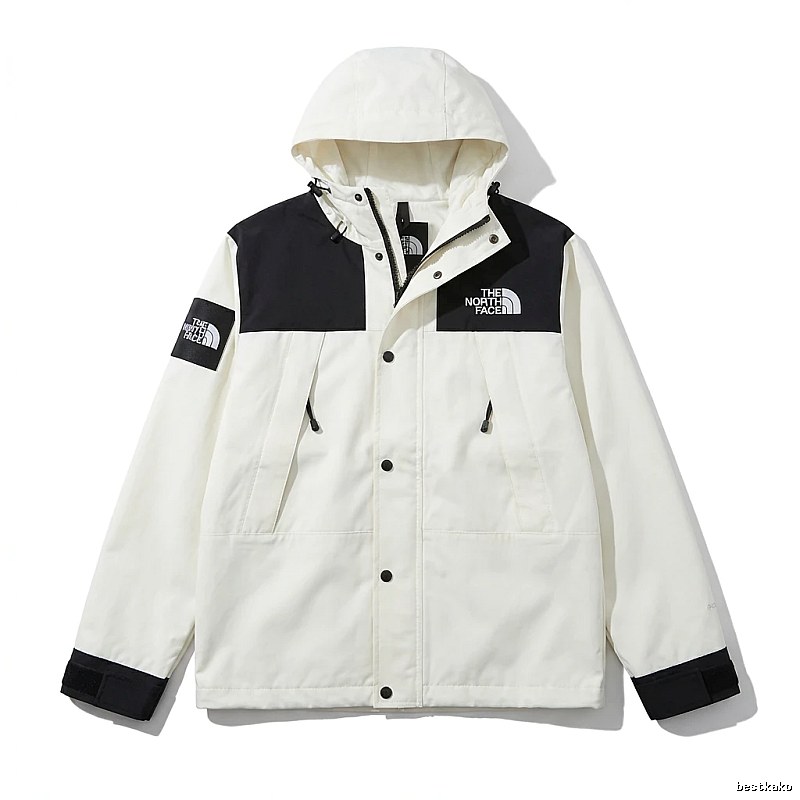 The North Face black-and-white stylish windbreaker