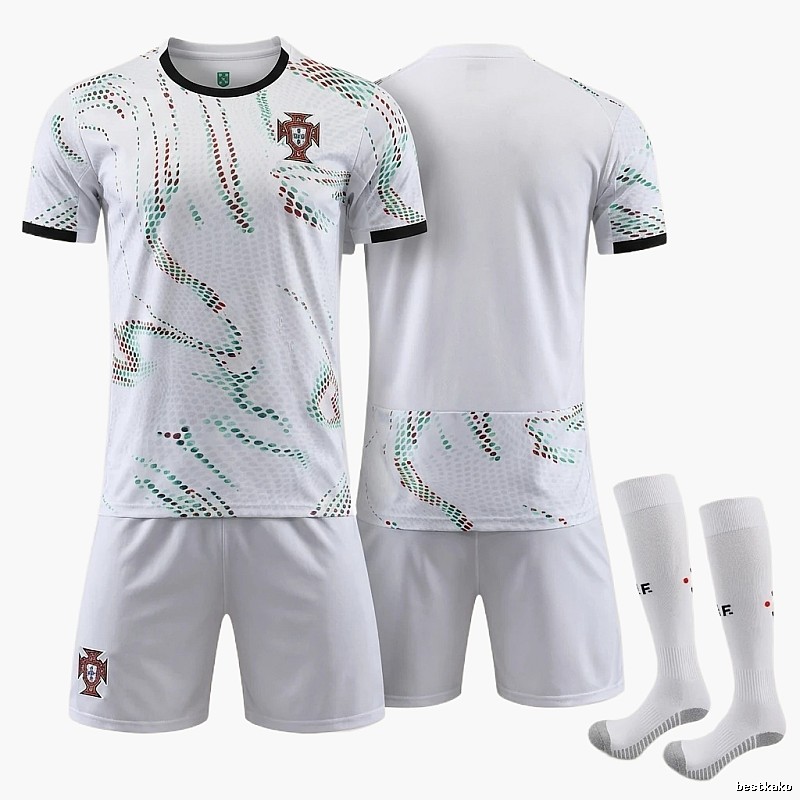The trendy white of the Portuguese team uniform.