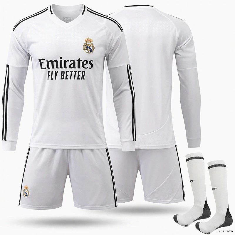 The white sporty jersey of Real Madrid.