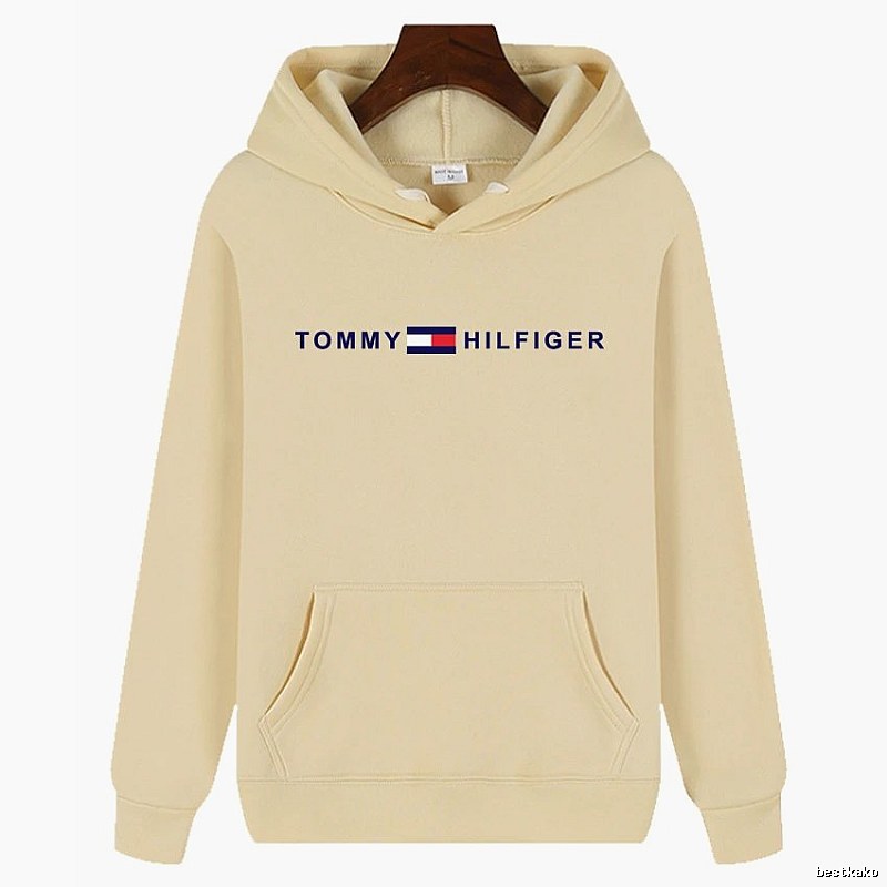 Tommy Hilfiger Patterned Logo hoodie White Tommy Hilfiger with Polished Detail