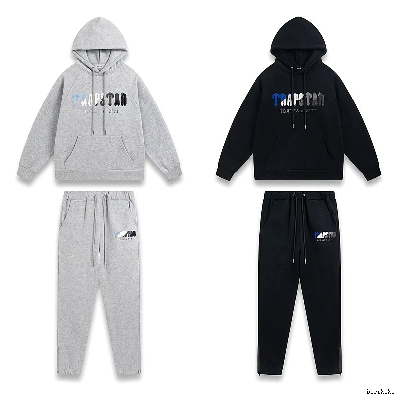 Trapstar Casual Style Grey-Black Suit
