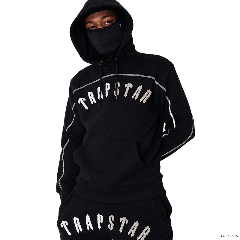 Trapstar letter-style black hoodie