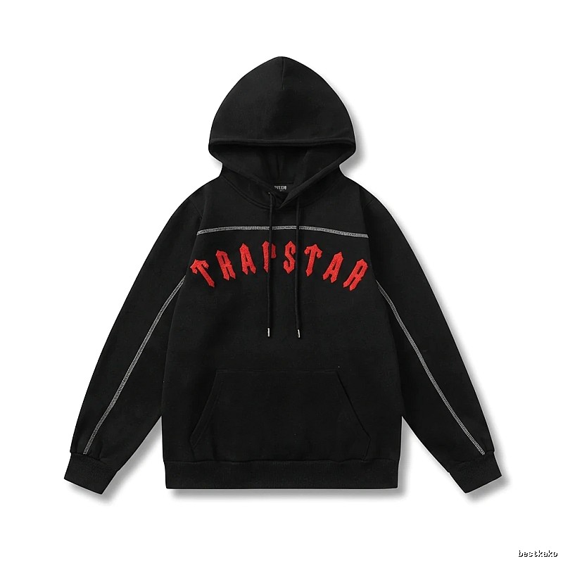 Trapstar Letter Trendy Cool Black Sweatshirt