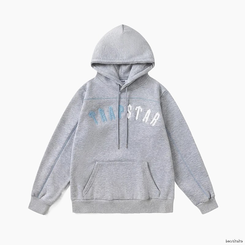 Trapstar Letter Trendy Cool Gray Sweatshirt