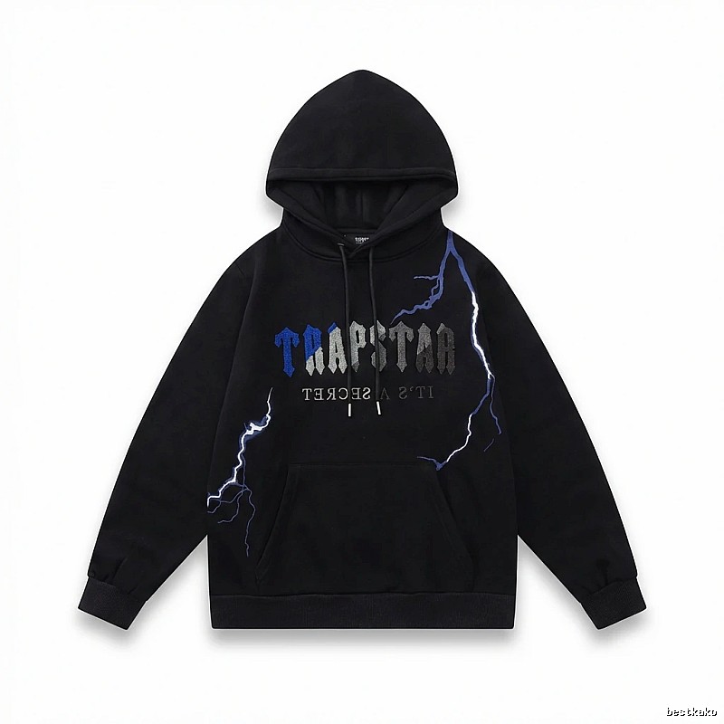Trapstar Lightning Wind Black Hoodie