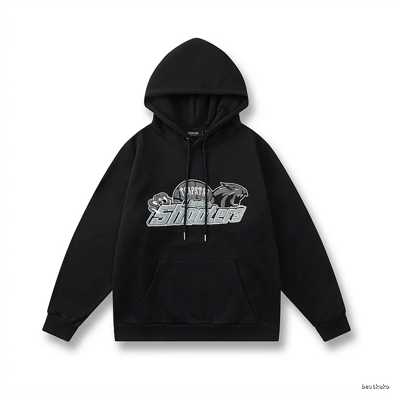 Trapstar - printed trendy and cool black hoodie