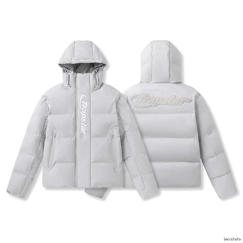 Trapstar Trendy and Cool Light Grey Down Jacket