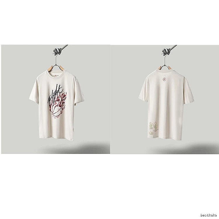 Travis Scott Cactus Co-branded Street-style Off-white T-shirt