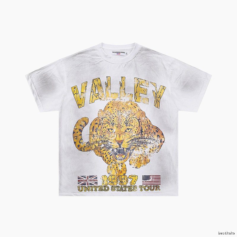 Valley American Vintage Cheetah Print White T-Shirt