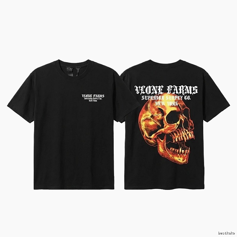 Vlone Skull Dark Style T-shirt