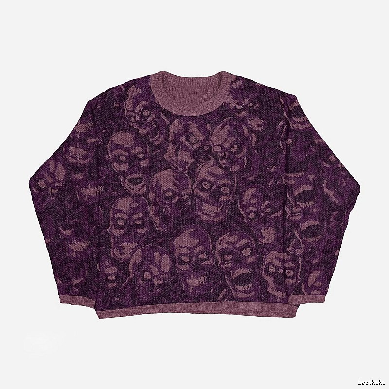 Weekend Anime graphic sweater Black Knit Top for Seasonal Looks