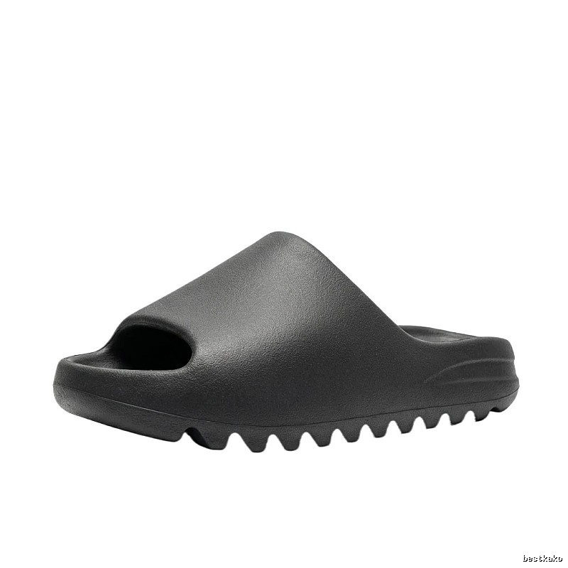 Yeezy matte black slippers