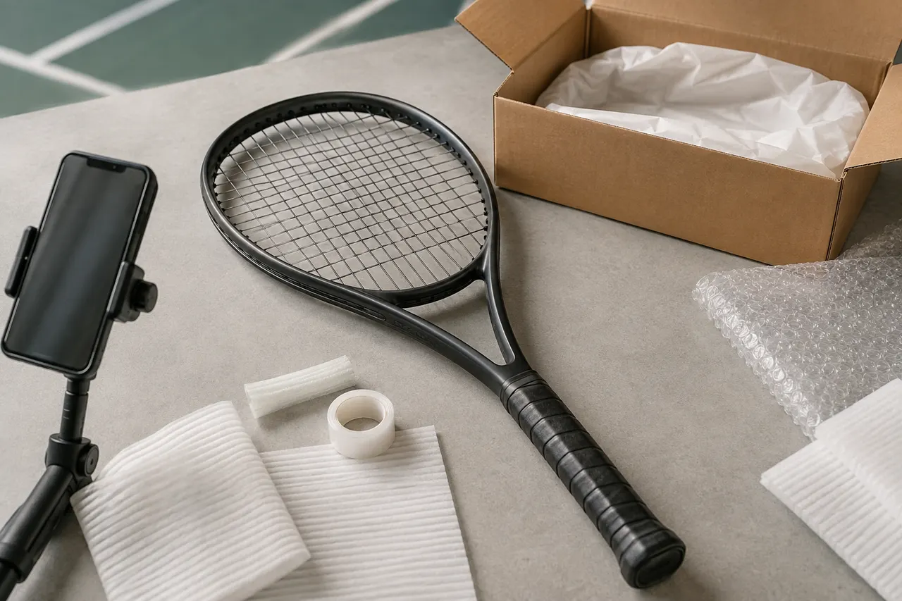 bestkako Tennis Racket QC Photo Checklist visual guide for bestkako